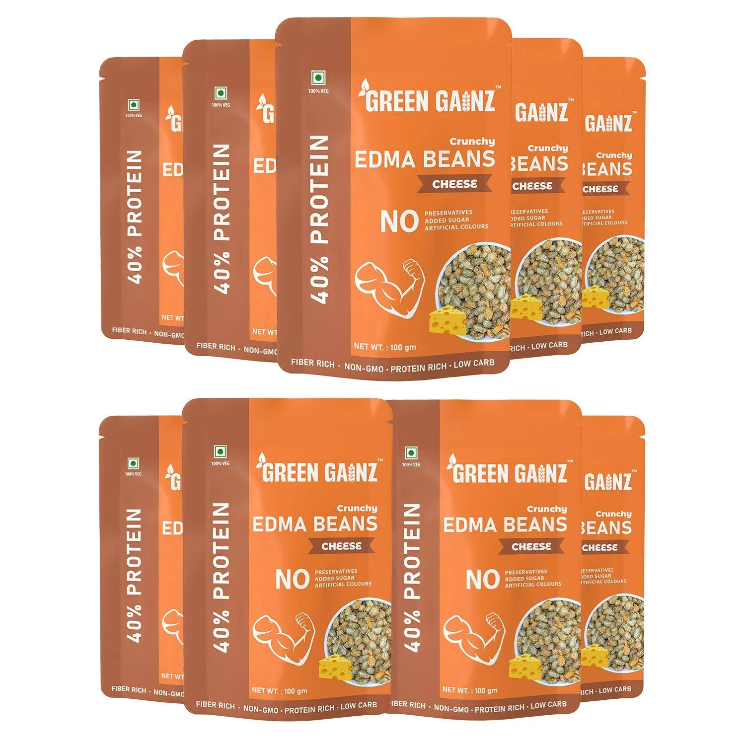 Edamame Cheese Flavour – Pack of 9 | Best Protein Rich Snacks