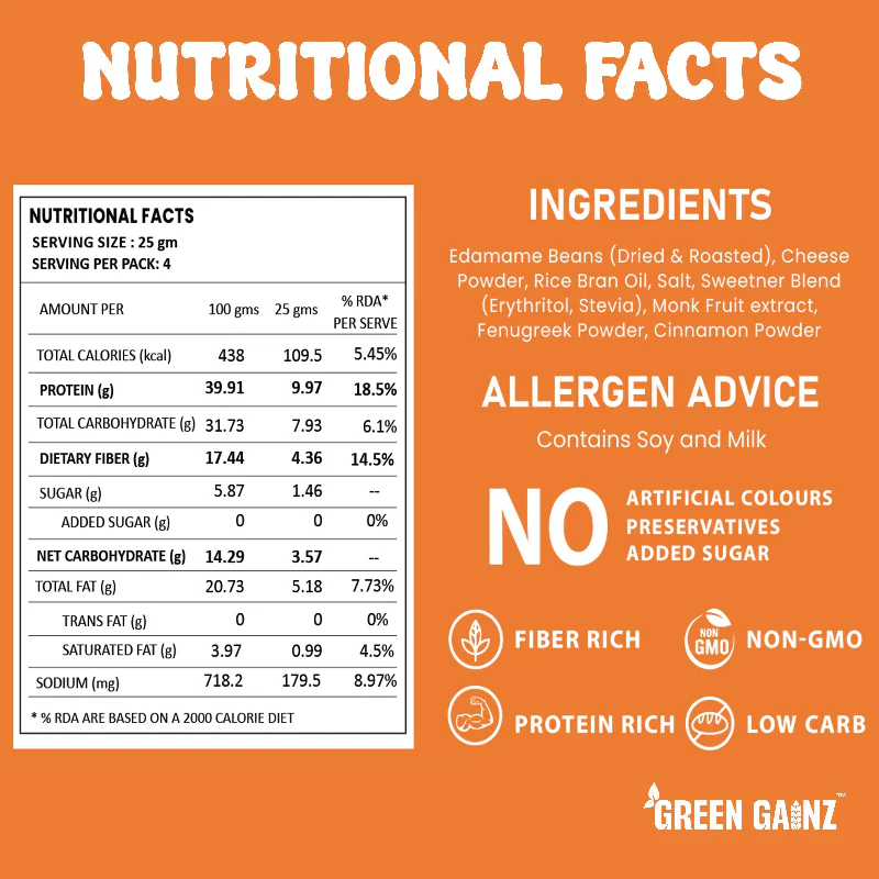 Edamame Cheese Flavour – Pack of 9 | Best Protein Rich Snacks - Image 5