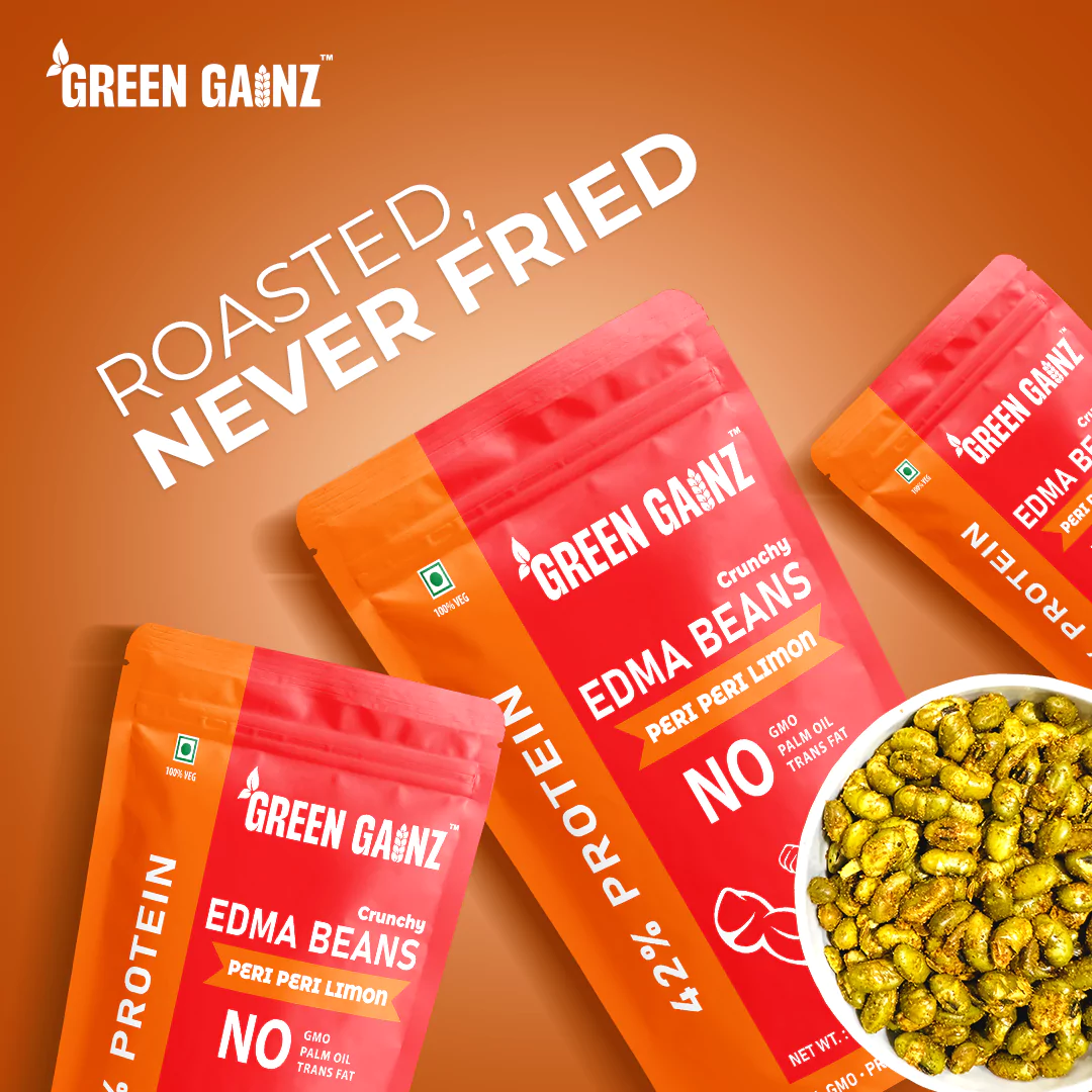 Edamame Peri Peri Limon – Pack of 6(100gm each) - Spicy Healthy Snack - Image 3